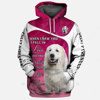 Generous And Beautiful Pink Dog Pattern Animals Hoodie