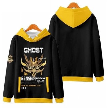 Cute Genshin Impact Arataki Itto Amine Black Hoodie