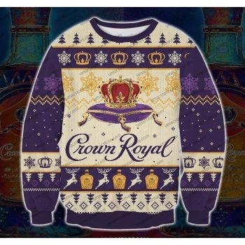 Crown Royal 3D Print Christmas Sweater