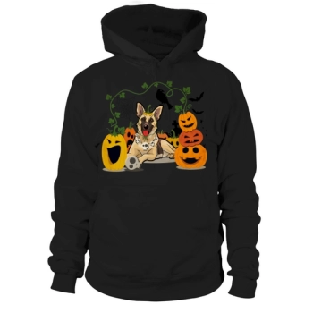 German Shepherd Pumpkin Halloween Hoodies