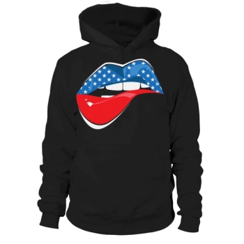 Sexy Lips Independence Day 4th Of July Hoodies