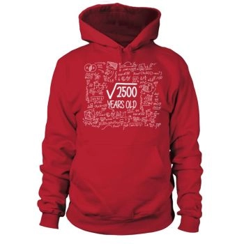 50th Birthday Gift Root of 2500 Nerd Math Hoodies