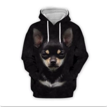 Precious And Gorgeous Black Dog Pattern Animals Hoodie