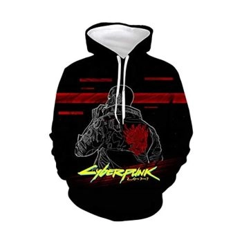 Cyberpunk 2077 Hoodie &#8211; 3D Print Unisex Patterned Pullover Sweatshirt