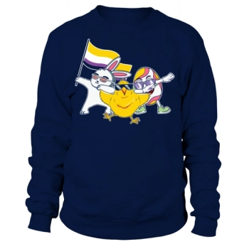 Nonbinary Pride Rabbit Chicks LGBT Sweatshirt