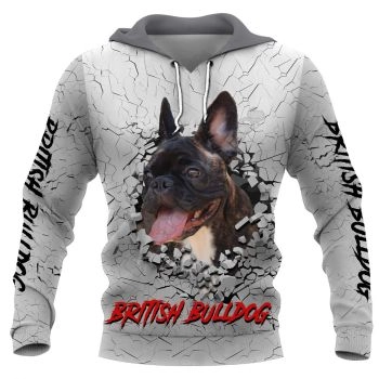 Gorgeous Grey Dog Pattern Animals Hoodie