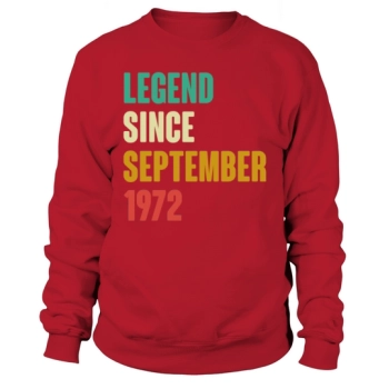 September 1972 50th Birthday 50 Years Old Birthday Gi Sweatshirt