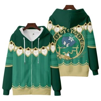 Chic Genshin Impact Venti Zip-Up Hoodie