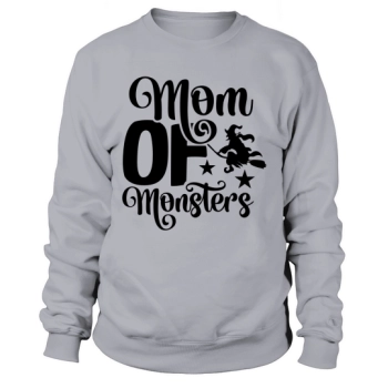 Mom Of Monsters Halloween Quote Unisex Sweatshirt