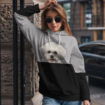 Elegance Black Dog Pattern Animals Hoodie