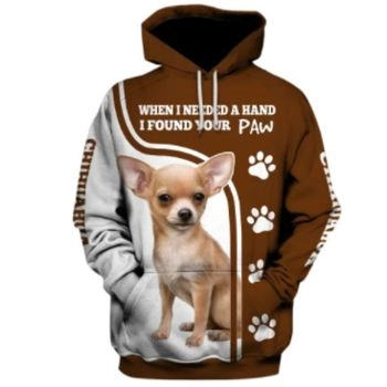 Street Style Brown White Dog Pattern Animals Hoodie