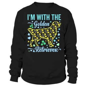 Im With The Golden Retriever Funny Halloween Sweatshirt