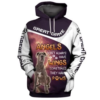 Popular Purple Dog Pattern Animals Hoodie