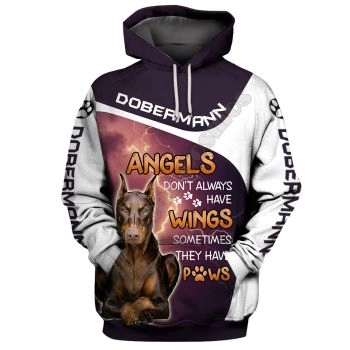 Classical  Purple Dog Pattern Animals Hoodie