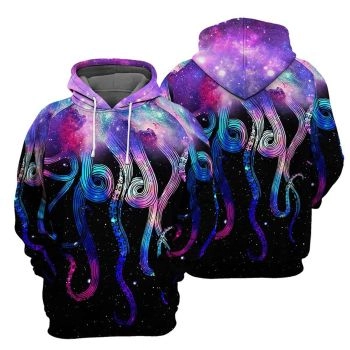Classical And Elegance Colorful Octopus Feet Pattern Animals Hoodie