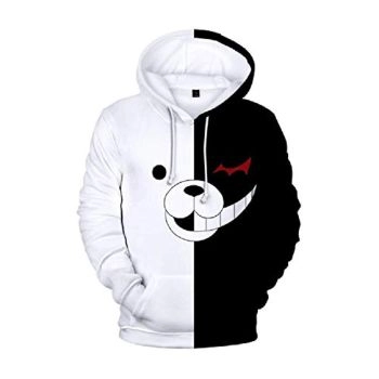 Danganronpa Monokuma Black&#038;White Bear Halloween 3D Pullover Hoodie Jacket Cosplay Costume Unisex