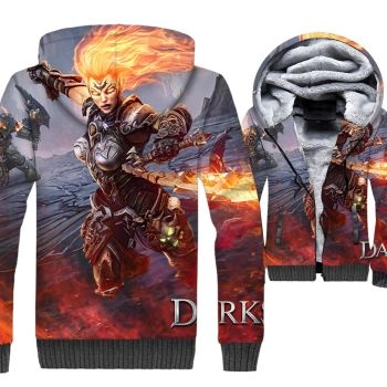 Darksiders Jackets &#8211; Darksiders Game Series Fury Black knight Super Cool 3D Fleece Jacket