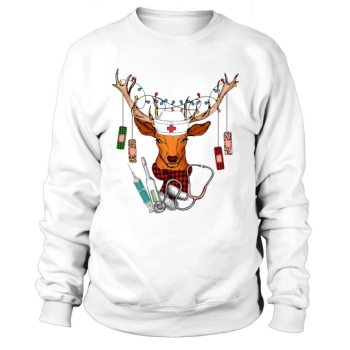 Deer Nurse Christmas Sweatshirt