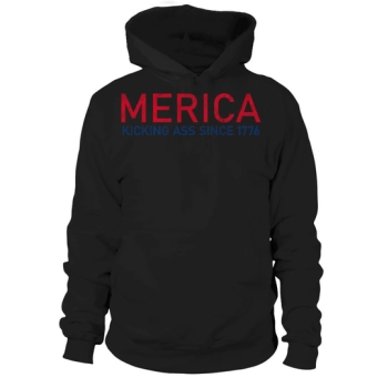 Independence Day Merica Kicking Ass Hoodies