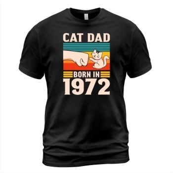 1972 Cat Dad Vintage 50th Birthday Dad