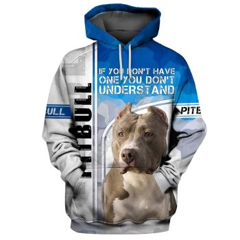 Gorgeous Blue White Dog Pattern Animals Hoodie