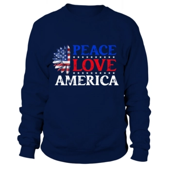 Peace Love America 4th of July Sweatshirt