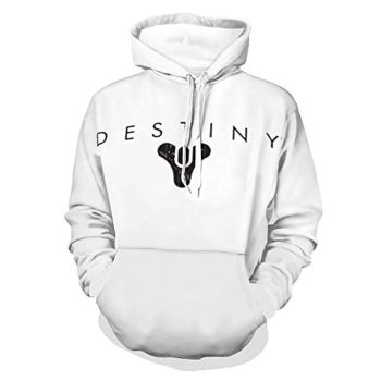 Destiny 2 Hoodies &#8211; Destiny 2 Forsaken White 3D Print Pullover Drawstring Hoodie