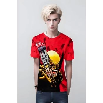 The Red Hulk And Wolverine Clashing T-Shirt: Hulk And Wolverine From X-Men