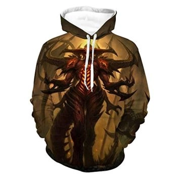 Diablo Hoodies &#8211; Diablo 3 Book of Cain 3D Print Casual Pullover Hooded Sweatshirt