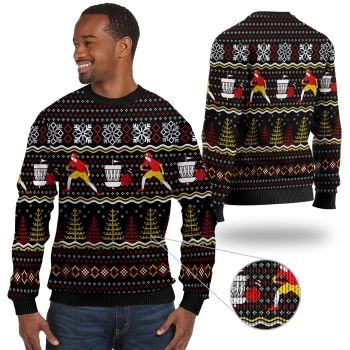Disc Golf Ugly Sweater With Christmas Patterns For Sweater
