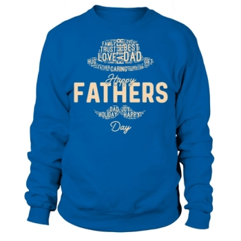 Happy Father's Day Shape Cloud Sweatshirt