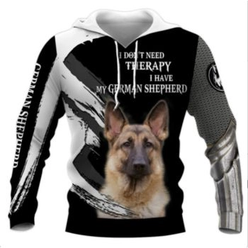 Fashion Black Dog Pattern Animals Hoodie