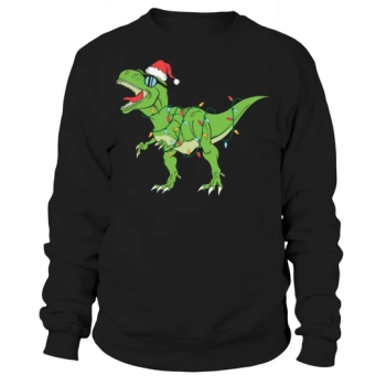 Christmas Object Funny Trex Santa Sweatshirt