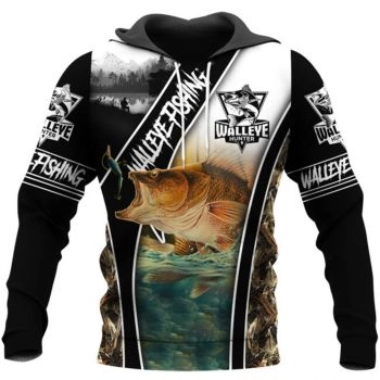 Precious Black Fish Pattern Animals Hoodie