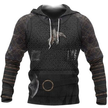 Loose And Gorgeous Black Owl Pattern Tattoo Hoodie