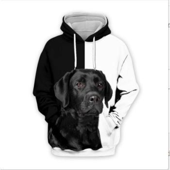 Gorgeous Black White Dog Pattern Animals Hoodie