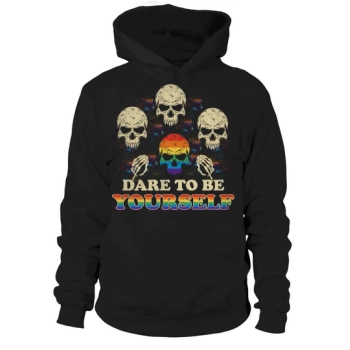 Skull Pride Rainbow Dare To Be Yourself Hoodies