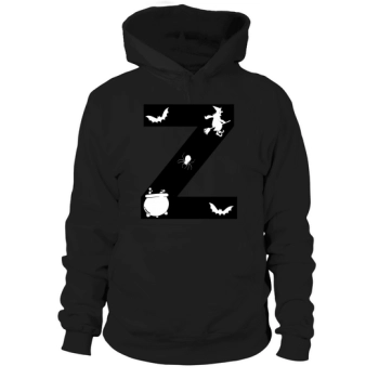 Halloween Alphabet Numbers Clipart Z Hoodies