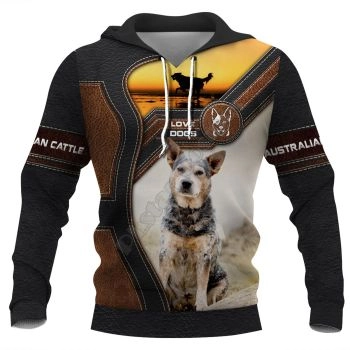 Precious And Cute Black Orange Dog Pattern Animals Hoodie