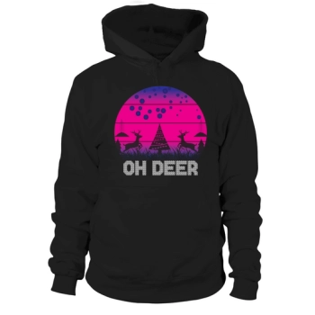 Oh Deer Christmas Is Here Hoodies