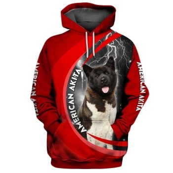 Fashion And Gorgeous Red Dog Pattern Animals Hoodie