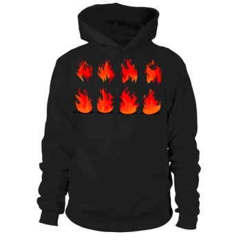 Burning Red Hot Flame Hoodies