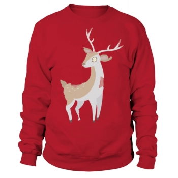 Zombie Deer Cartoon Funny Halloween Zombie Sweatshirt