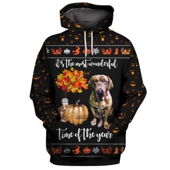 Pretty And Vintage  Black Dog Pattern Animals Hoodie