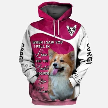 Elegance Pink Dog Pattern Animals Hoodie