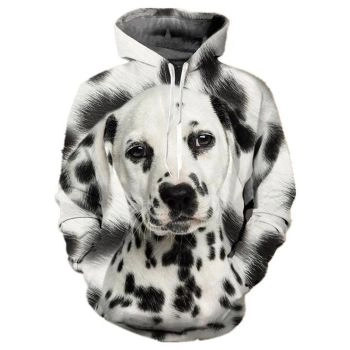 Gorgeous Black Dog Pattern Animals Hoodie