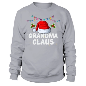 Grandma Claus Santa Hat Christmas Sweatshirt