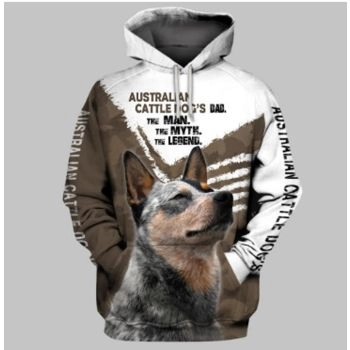 Precious And Gorgeous Brown White Dog Pattern Animals Hoodie