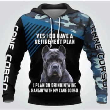 Fashion And Gorgeous Blue Black Dog Pattern Animals Hoodie