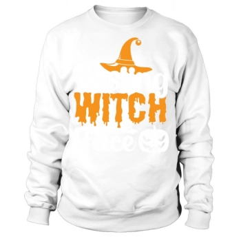 Resting Witch Face Funny Witchy Halloween Costume Sweatshirt